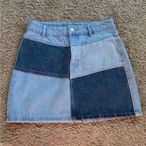 Patchwork Jean skirt